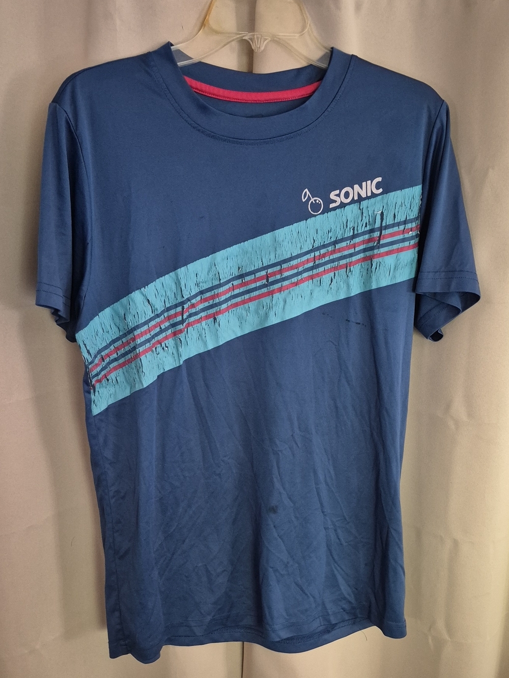 Blue Sonic Graphic Crewneck T-Shirt